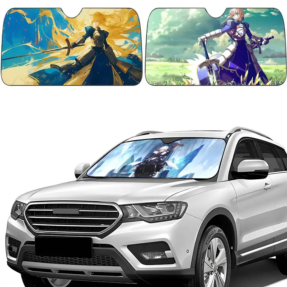 

Game S-FateS Car Sunshade Curtains Windscreen Front Window Visor 70x130cm Sun Visor Solar Protect Plaid Gift Novelty Car