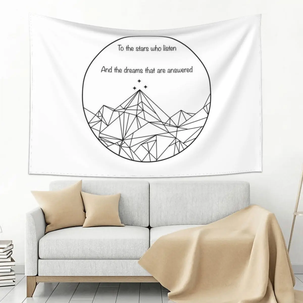 

To the Stars who listen and the Dreams that are answered Night Court Insignia Tapestry Wall Decorations Wall Carpet Tapestry