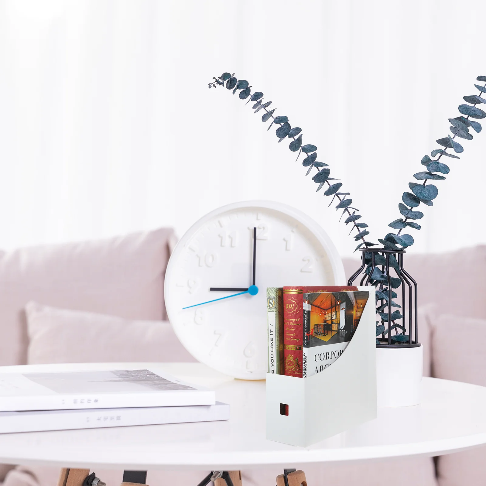 

3pcs Desktop File Organizer Corrugated Paper Material Household Book Holder For Magazines Office Supplies Space-Saving