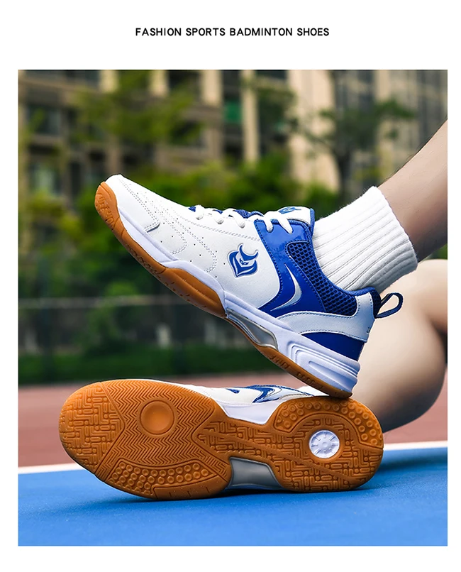 Herren-Badminton-, Tischtennis- und Volleyballschuhe, atmungsaktives Mesh-Material, Gummisohle, rutschfest, hinterlässt keine Spuren, Indoor-Sneaker für den Hallenbereich. – Detail 16