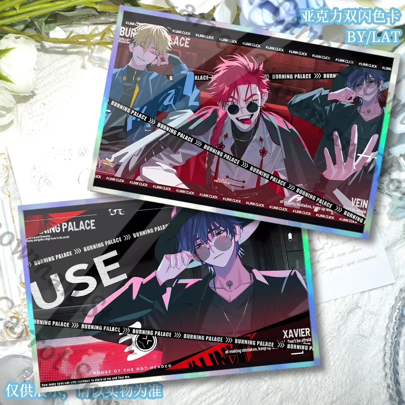 Link Klik Ader Liu Xiao Xia Fei Dubbele Flash Acryl Gekleurd Papier Cadeau Cosplay Cartoon Zilveren Ui Versieren