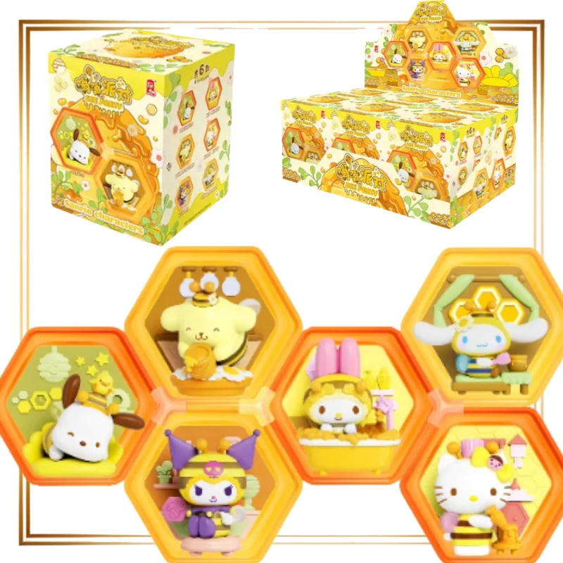 

Genuine Sanrio Family Buzz Party Blind Box Ornament Figures Doll Toy Kulomi Hello Kitty Surprise Box Anime Melody Mystery Gifts