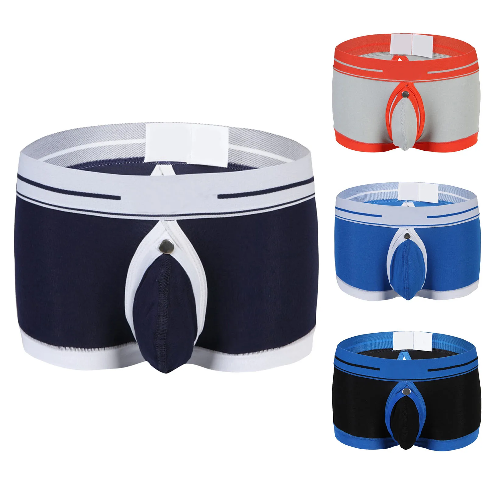 

Underwear Briefs for Men Men's Shorts Trendy Sleeves Four Corner Pants Flat Angle Underwear Mens Eatable Underwear