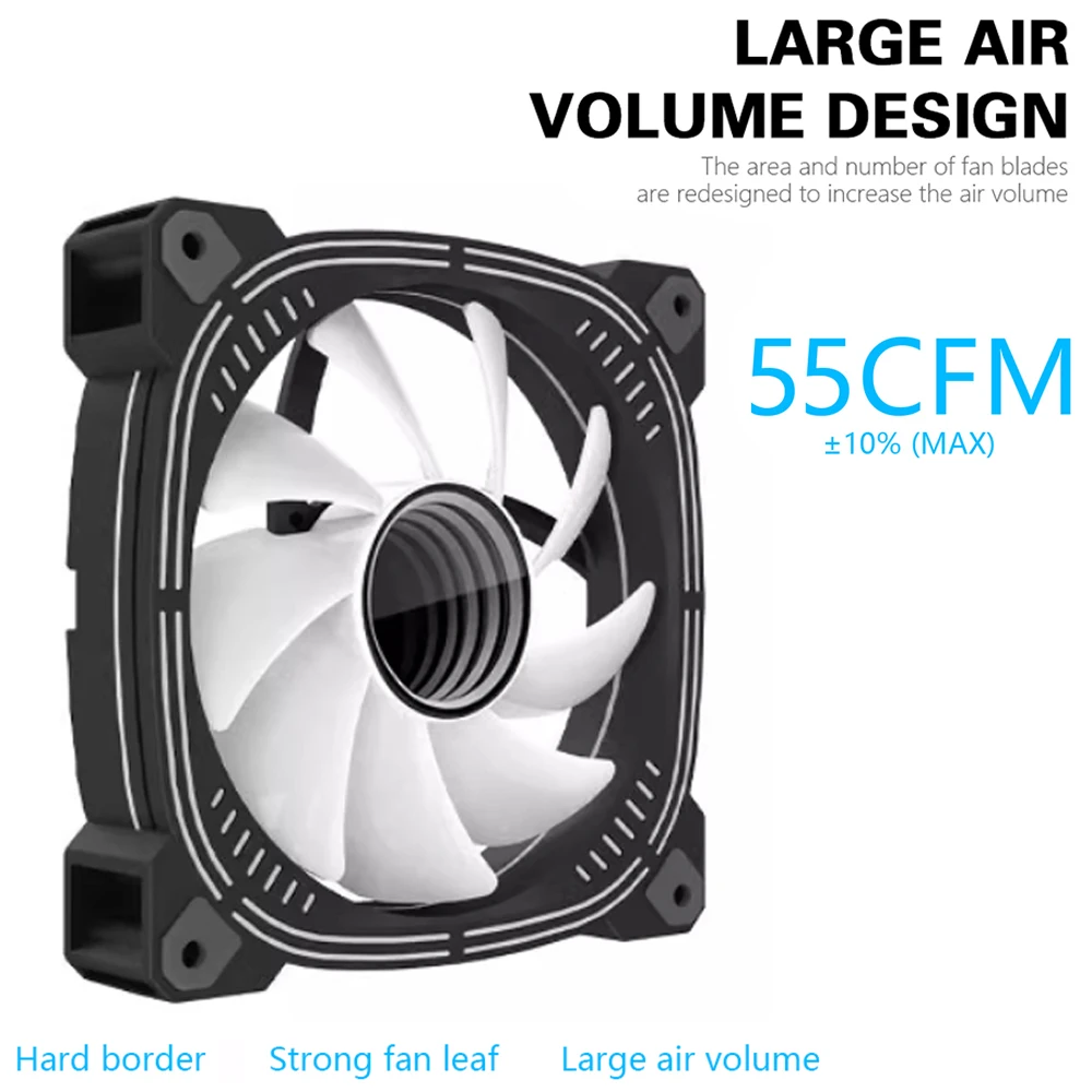 TISHIRIC ARGB Вентилятор 120 мм для ПК, компьютера, 5 В, 3 контакта, разъем Sata, ПК, игровой компьютер, компьютер, набор для синхронизации, кулеры