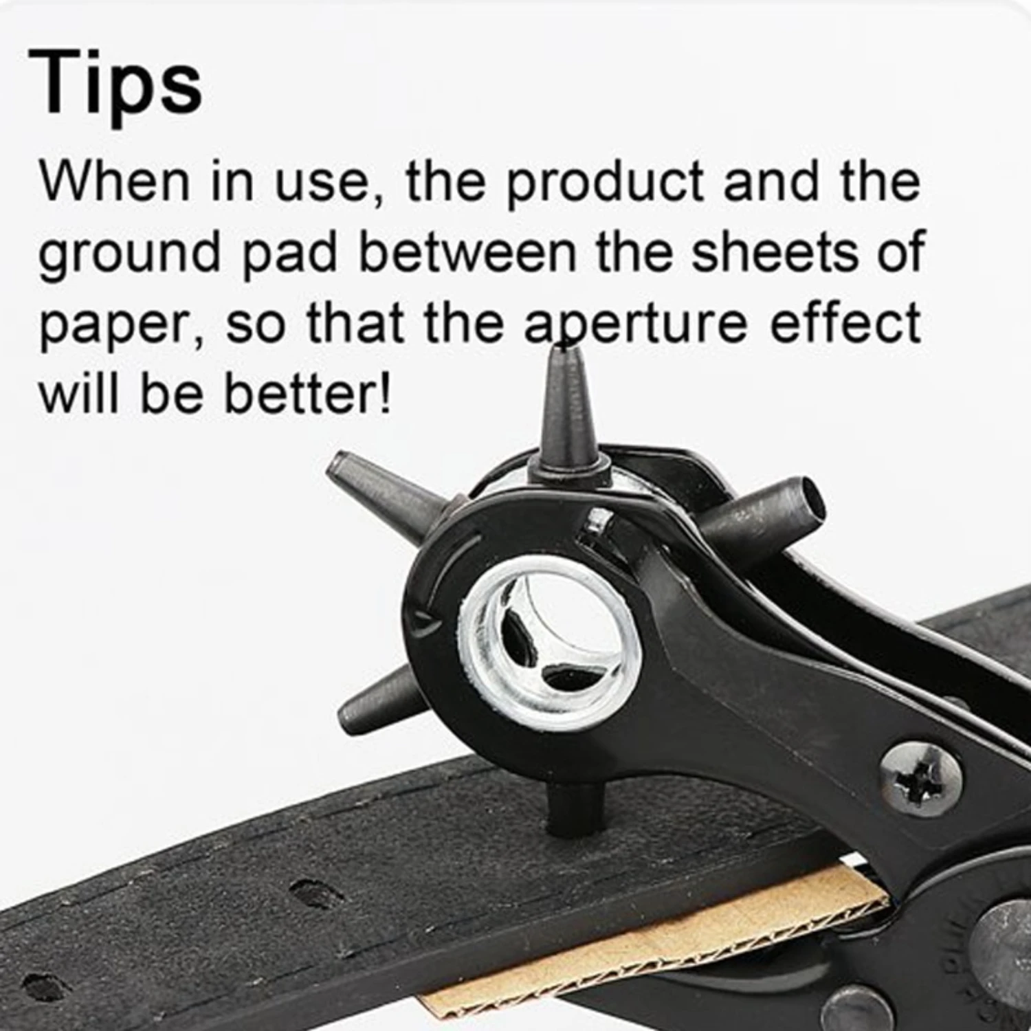 6-Hole Belt Puncher for Leather, Paper, Plastic, Cards, Luggage - Precision Holes from Multifunctional Punch Pliers