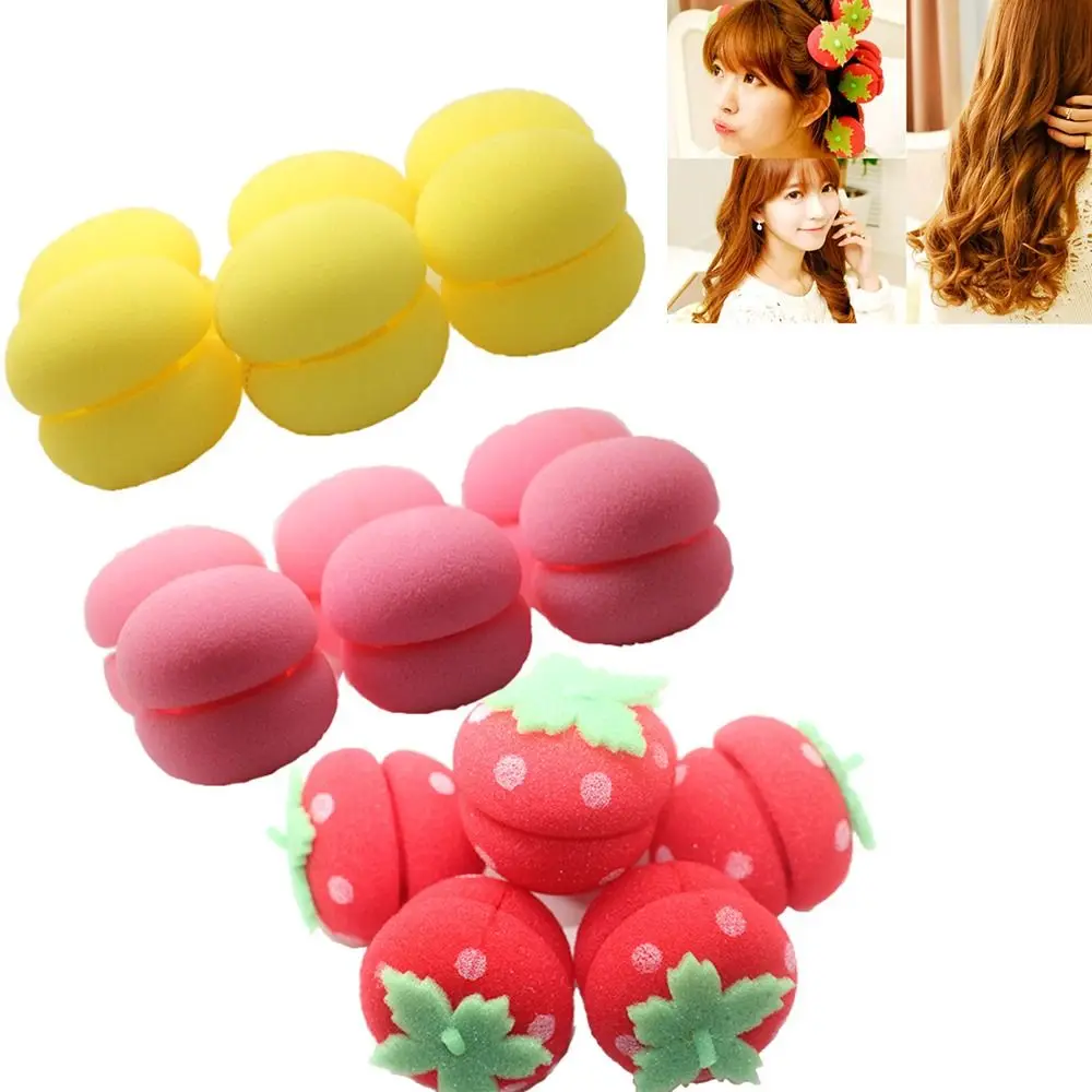 

6PCS DIY Sponge Rollers Curlers Long Hairs Bouncy Curling Hair Hair Curler Balls Hair Styling Tools Head Hair Curler