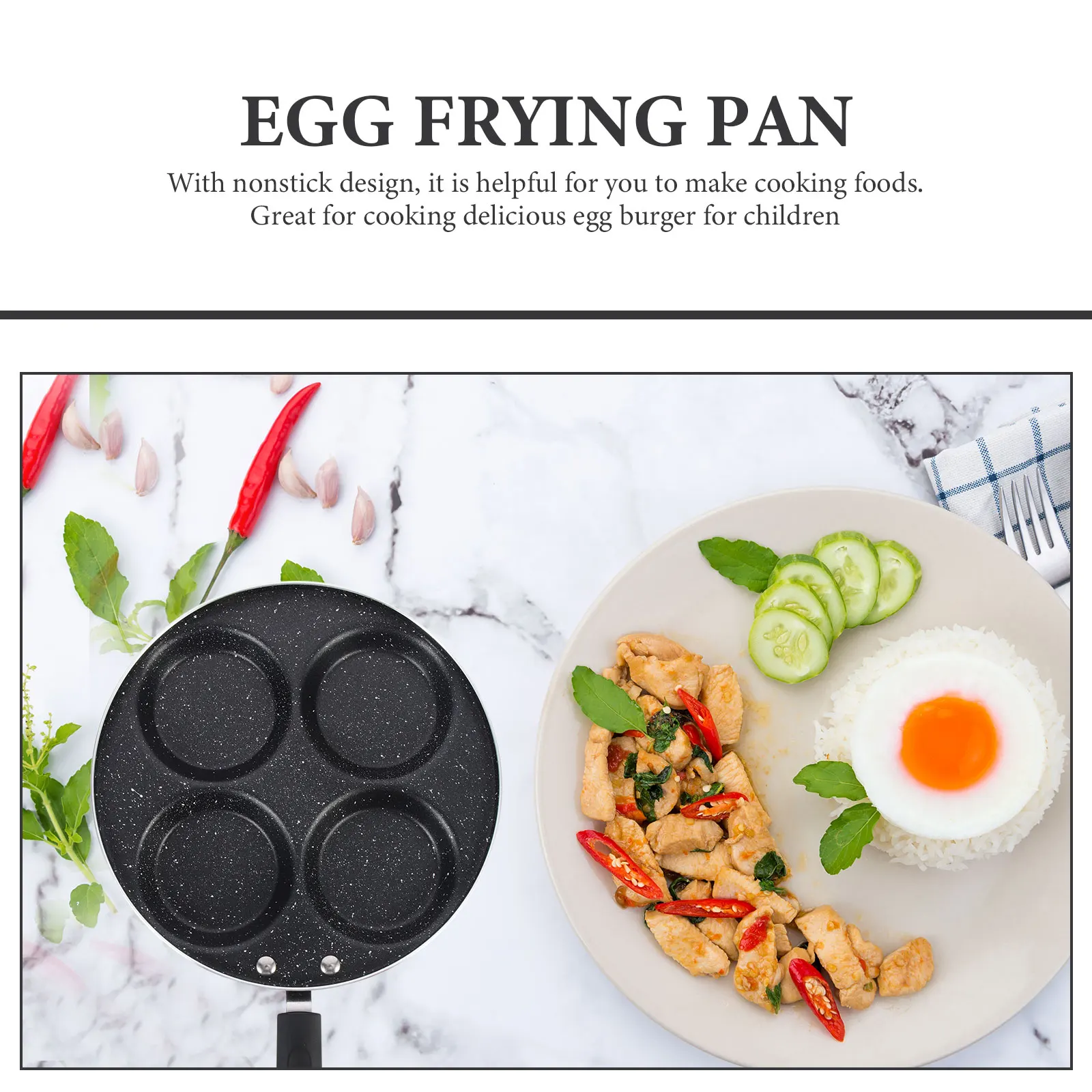 

Egg Frying Pan Multi Function Kitchen Tool Non Stick Pancake Maker Safe Daily Use H Hole Hanging Easy Clean Cookware