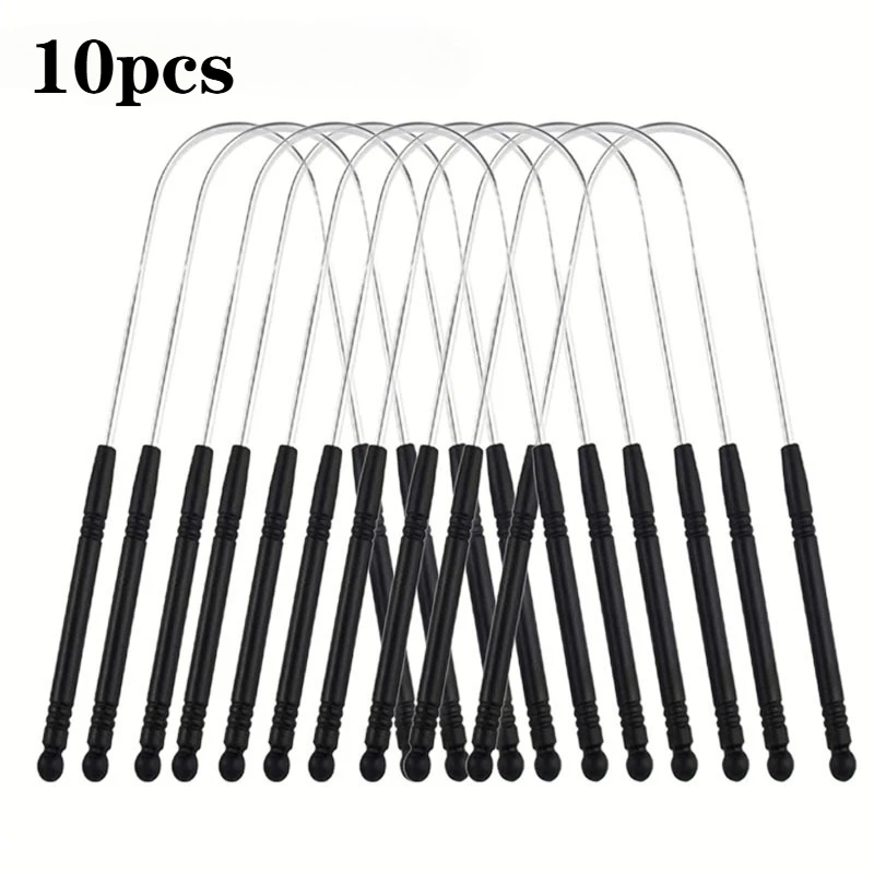 10pcs Stainless Steel Tongue Scraper for Adults and s, Portable Oral Hygiene Kit with U-Shaped Design to Effectively Remove