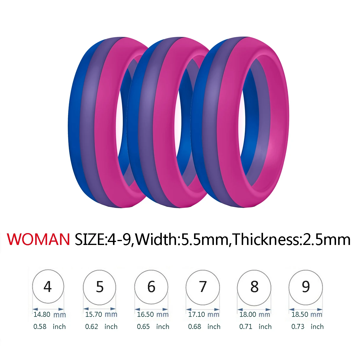 1 pz fede nuziale in Silicone da donna nuovo Silicone matrimonio rotondo solido ambientale fresco confortevole anelli