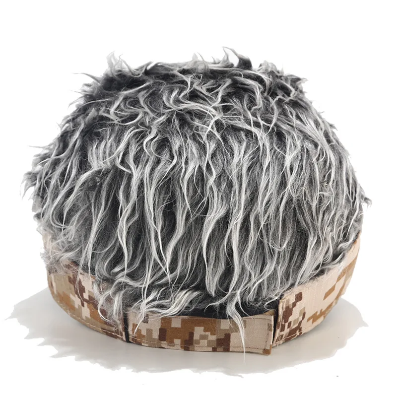 Camouflage Baseball Cap Spiked Hairs Perücke Unisex Gefälschte Perücken Hut Hip Hop Straße Outdoor Casual Visier Golf Sonnenhüte – Detail 6