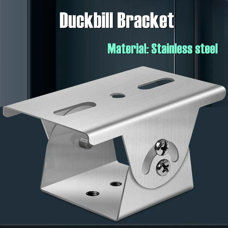 Stainless Steel Small Duck Mouth Mounts CCTV Surveillance Security Camera Base Bracket Multifunctional Universal Joint Bracket