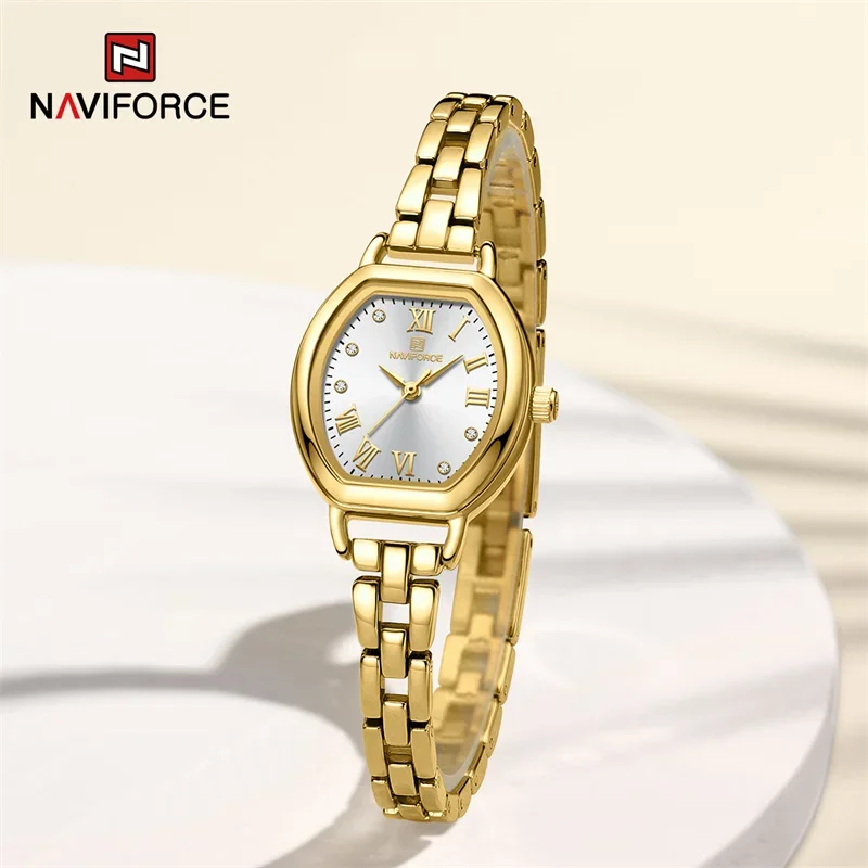 

NAVIFORCE Women Watches Luxury Top Brand Alloy Bracelet Quartz Wristwatch Waterproof Charming Female Clock Relogio Feminino 2023