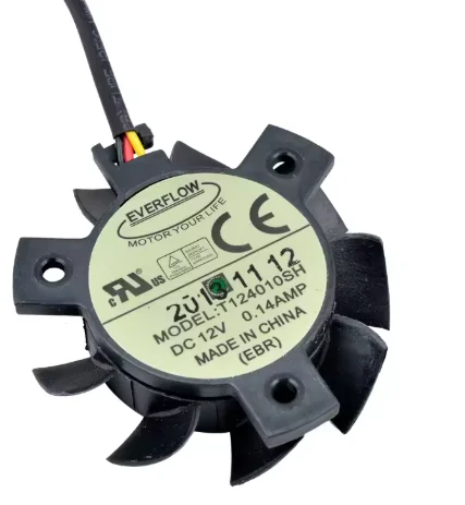 

For T124010SH Diameter 37MM hole distance 26MM 3Pin DC12V 0.14A Cooling Fan for Z490 Soft Router Industrial Control Computer