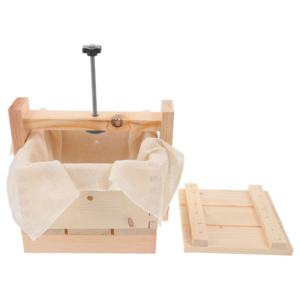 

1 set 1 Set Wooden Mold For Homemade Tofu Making Tool Bean Curd Presser Diy Kitchen Tofu Maker Box Household Cooking Supply