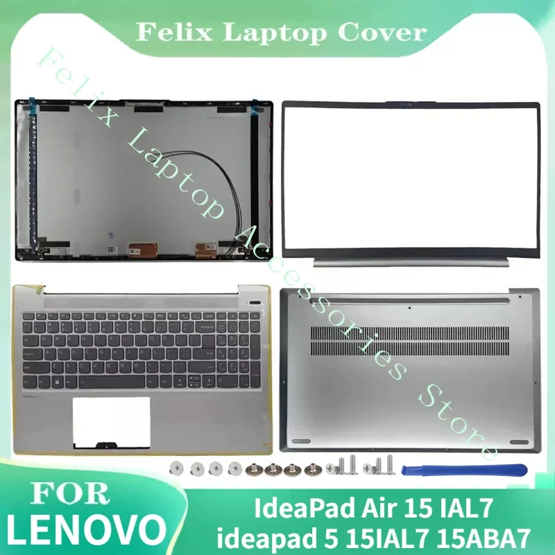 

New Laptop Case For Lenovo ideapad 5 15IAL7 5 15ABA7 2022 15" LCD back cover /Bezel /Upper cover /Bottom case Silver