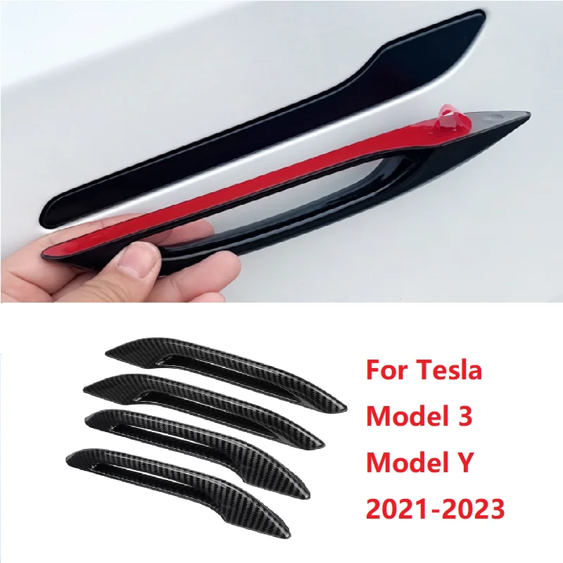 

4pcs Bonding Door Handle Protection Cover For Tesla Model 3 Model Y 2021-23 Car Firm Antifreeze Modification Accessories