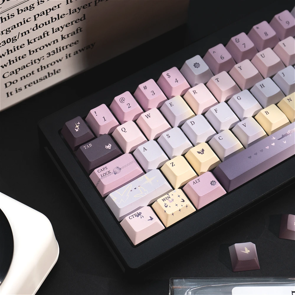 أغطية مفاتيح Mudie الارتفاع الأصلي مادة pbt ذات خمسة جوانب التسامي شخصية أصلية أغطية مفاتيح ميكانيكية مخصصة للوحة المفاتيح