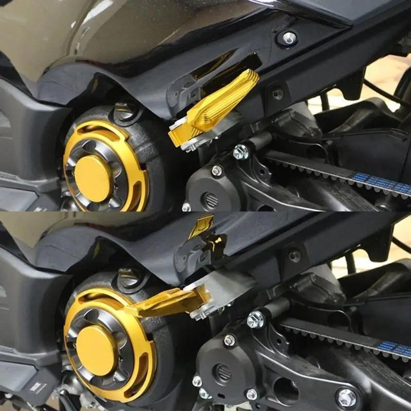 G7NA Kompatibel für NMAX155/125 XMAX300/250 Aluminiumlegierung Zubehör Hintere Beifahrerfußraste Pedal Fußstützen 2x – Detail 2