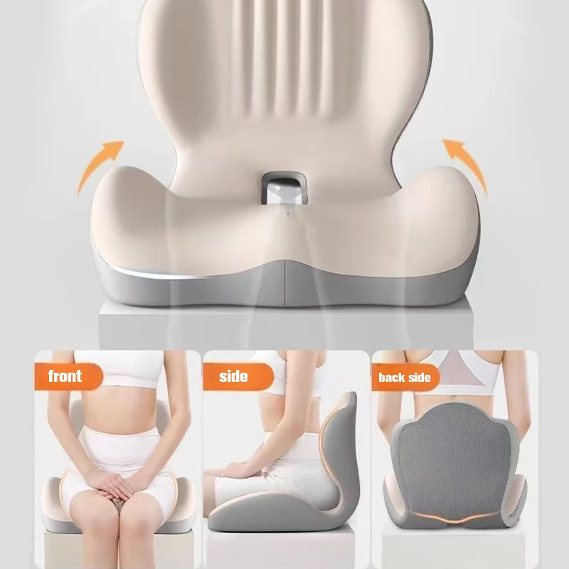 Scalebeard Soft Memory Cotton Seat Cushion Office Sedentary Seat Cushion Decompression Sitting Posture Correction Chair Cushion 4