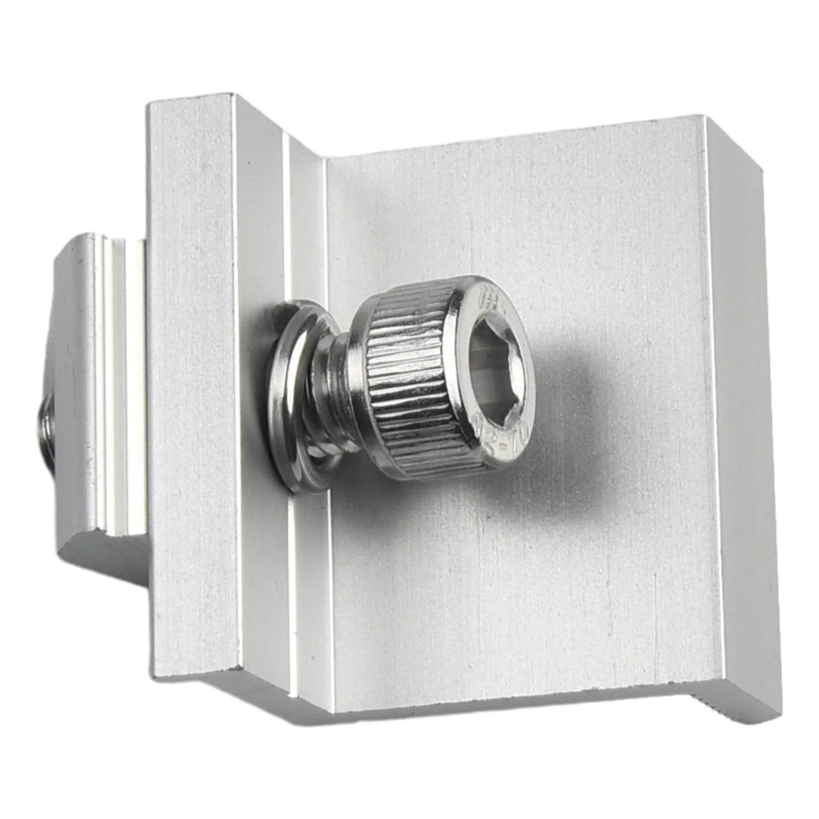 Reliable Solar Panel Rail Bracket Mounting End Clamp  Made of Aluminum for Superior Performance  Includes Screws and Nuts
