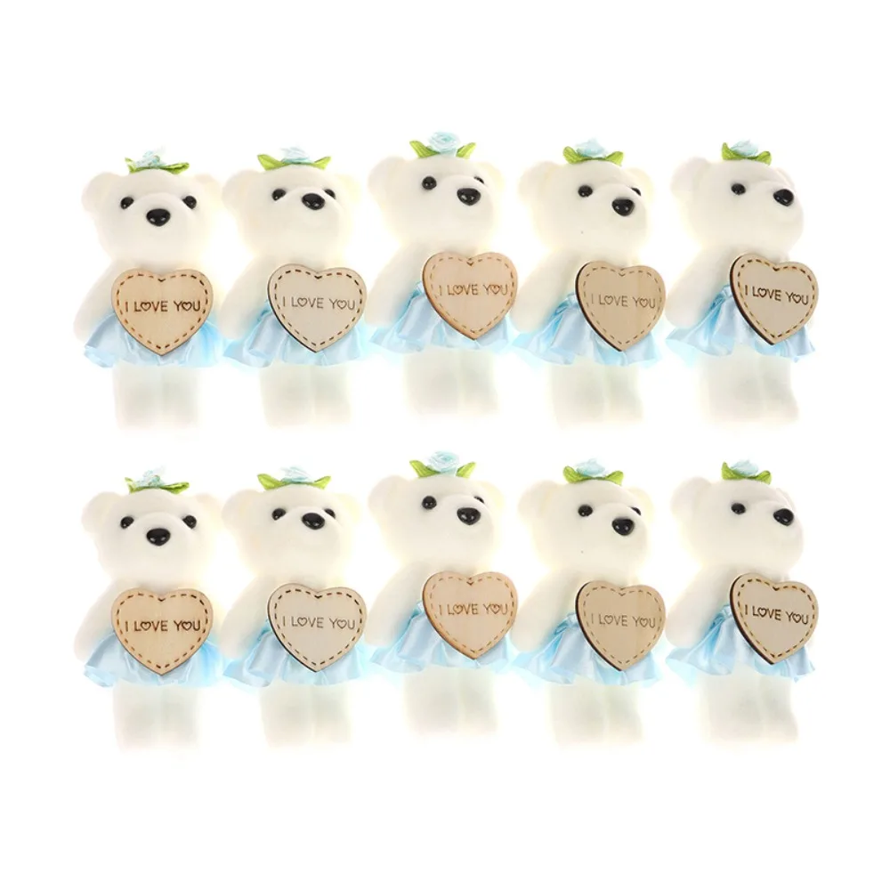 

Набор из 10 плюшевых мишек из пенопласта, 10 см, для букетов, DIY, мультяшные игрушки-животные, мини-мишки для букетов, куклы для букетов