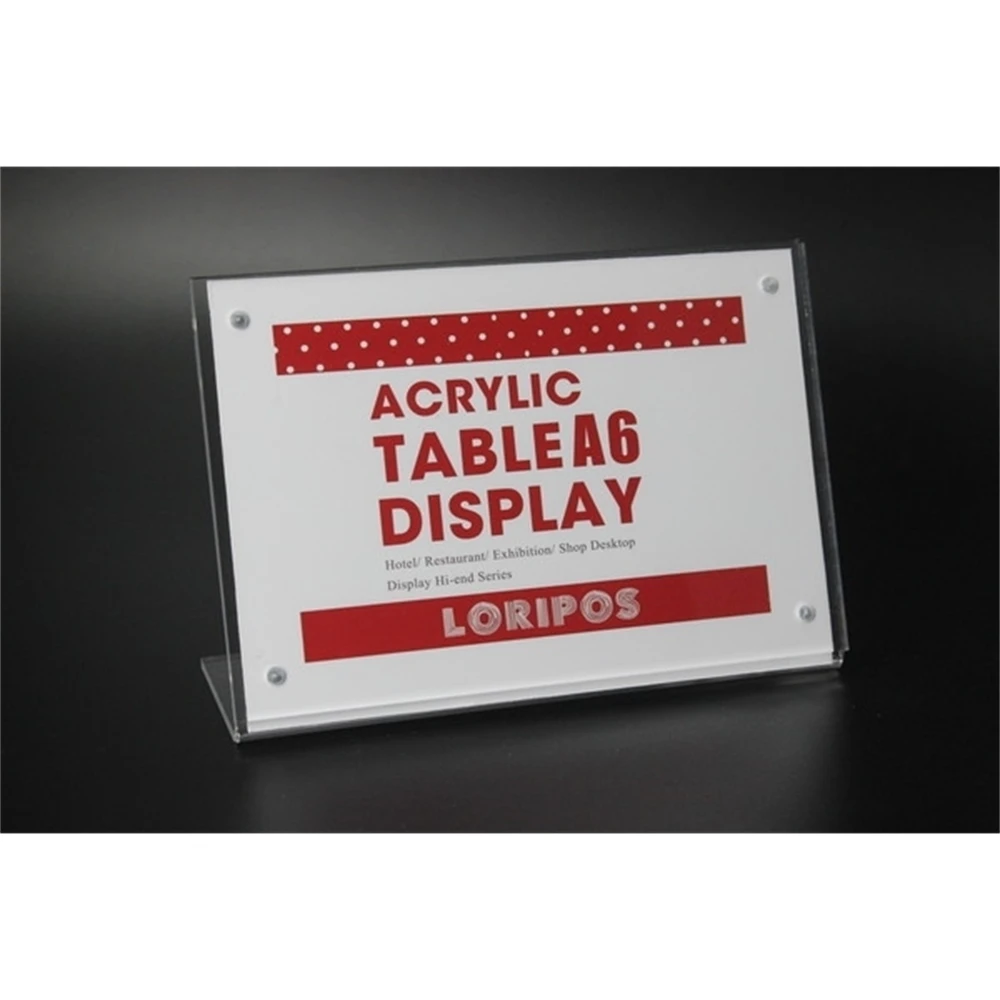 

150*100mm 20 Pcs L Strong Magnetic Advertising Tag Sign Card Clip Display Stand Acrylic Table Desk Menu Price Label Holder Frame