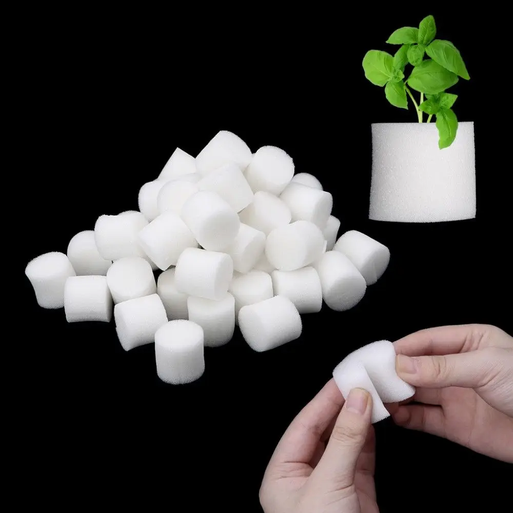 10/50pcs Garden Supplies Cultivation Aquarium Soilless Hydroponic Seed Trays Flower Pots Nursery Sponge