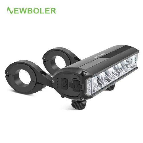 NEWBOLER-luz frontal para bicicleta, 10000mAh, 6000 lúmenes, linterna impermeable, carga USB, accesorios para lámpara de Ciclismo de Carretera MTB