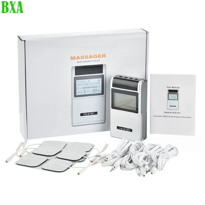 Ems Muscle Stimulator Tens Electric Full Body Massager with 15 Modes Physiotherapy Pulse Machine Muscle Relaxation Health Care D