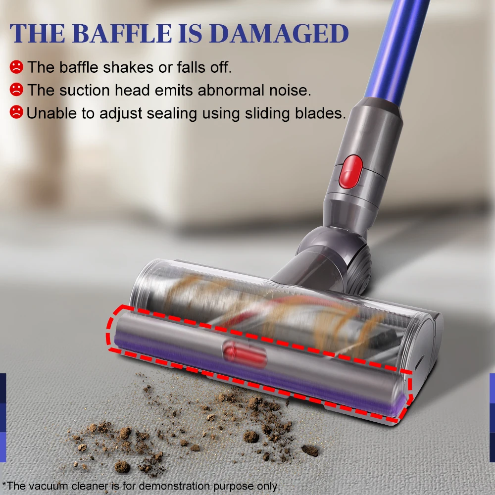 Piastra anteriore Baffe Piastra per aspirapolvere Dyson V11 Testa di pulizia a coppia elevata Piastra anteriore Gruppo piastra frontale Paraurti