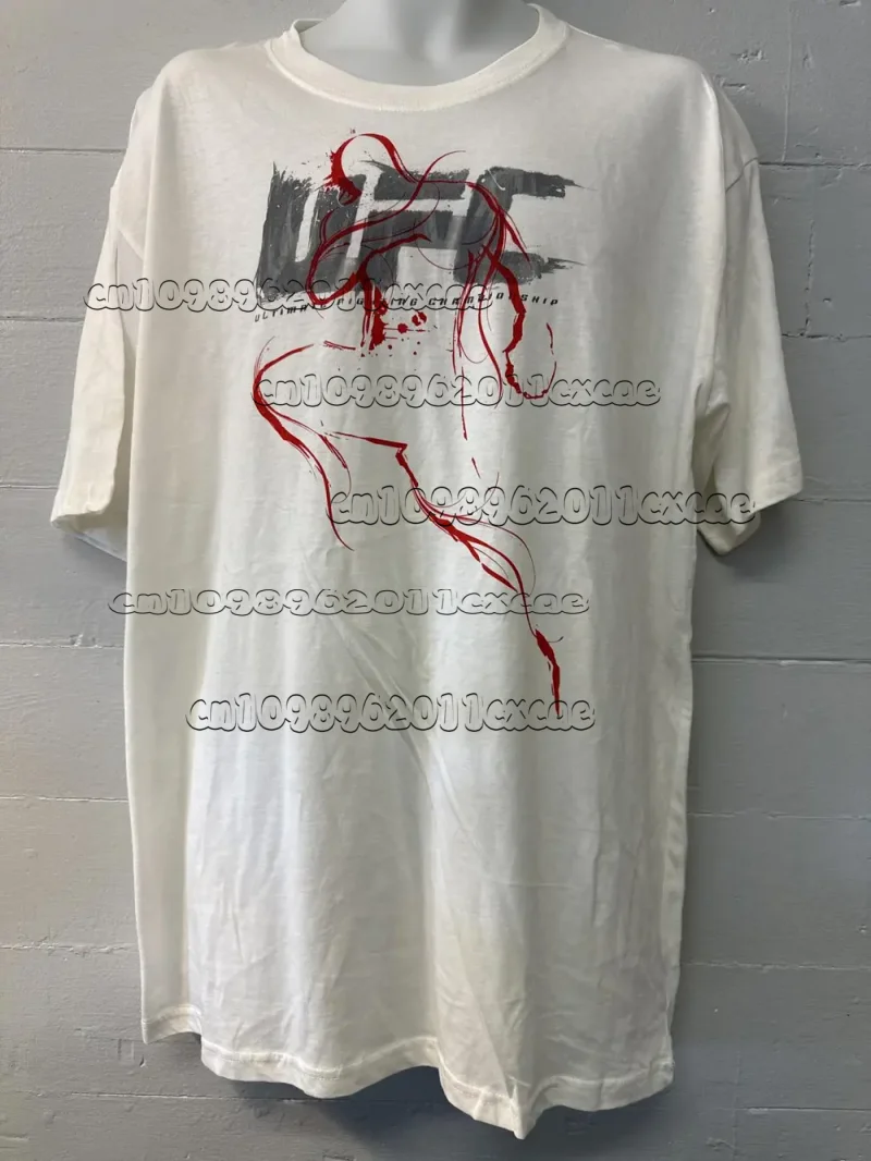 

Fashionable UFC Boxing Element Short Sleeved T-shirt for Men, Trendy Printed Design, Loose and Slimming Sports Versatile Top