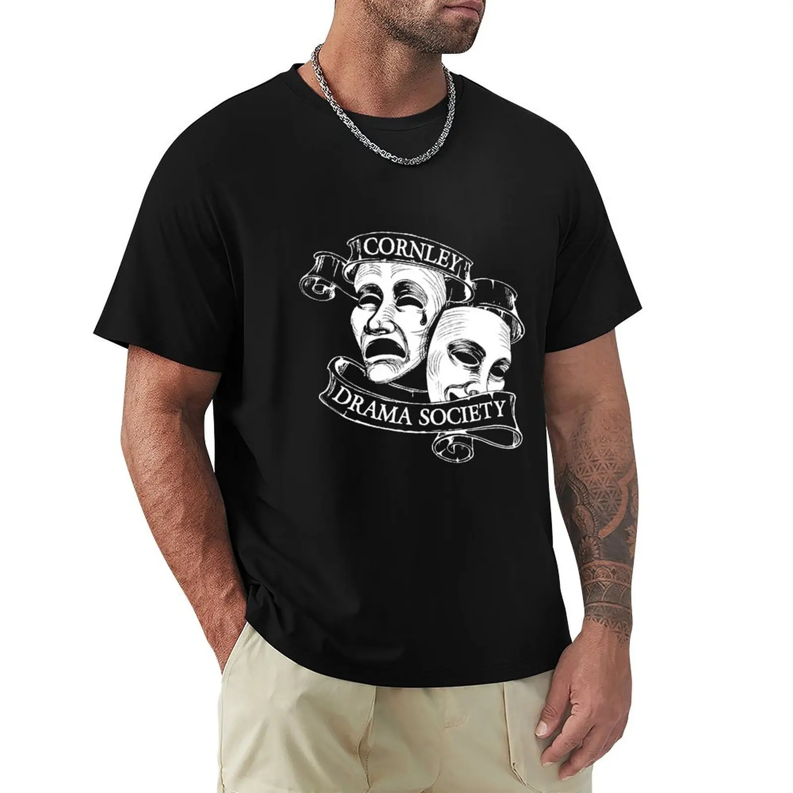 Cornley Drama Society (Stage Crew Back) T-Shirt Light Athletic Short Sleeve Tee Shirt