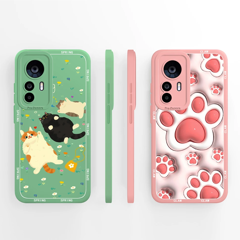

For Redmi K50 Pro Ultra K50i K50 Gaming Phone Case Lovely Cat Claw Soft Liquid Silicone Funda For Redmi K 50 Shockproof Cover
