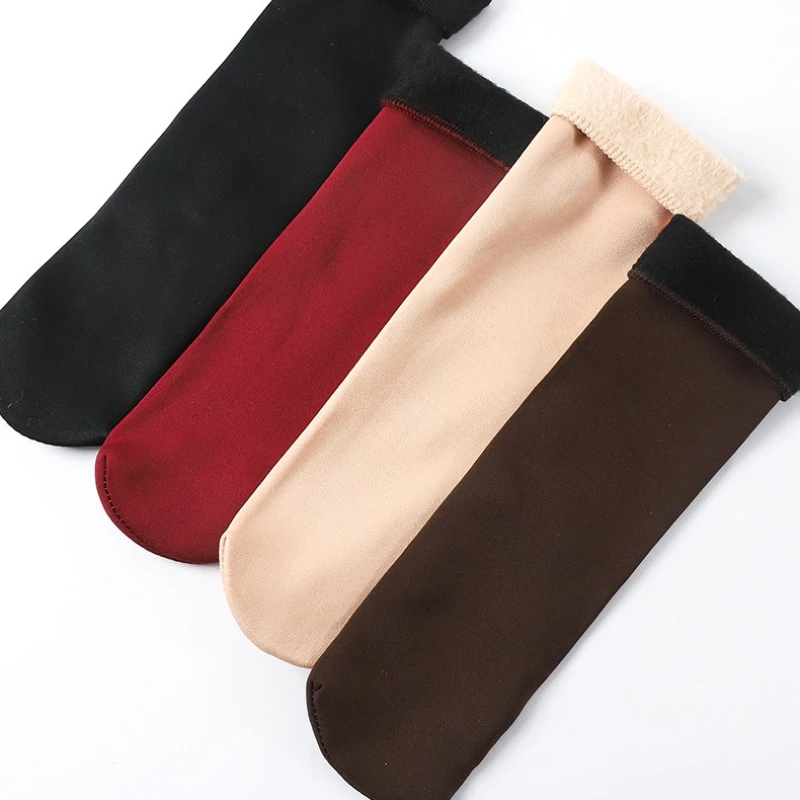 10 Paar Herbst-Winter-beiläufige, bequeme, dicke Schneesocken, modische, vielseitige, warme Röhrensocken, einfache Damensocken