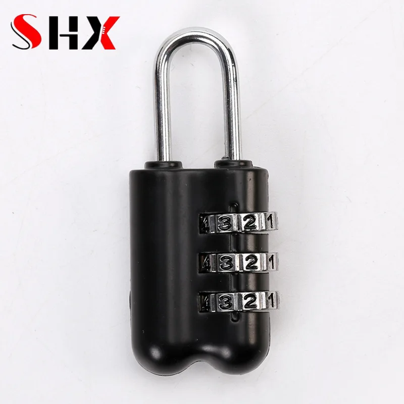 1pcs Aluminum Alloy Mini 3 Digits Number Password Code Lock Combination Padlock Pad Lock Resettable for Travelling Bag Door