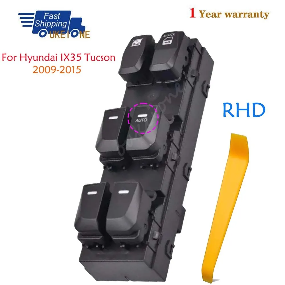 

93570-2S910 For 2009-2015 Hyundai IX35 Tucson Front Right Driver Side Electric Power Master Window Switch Button Car Accessories