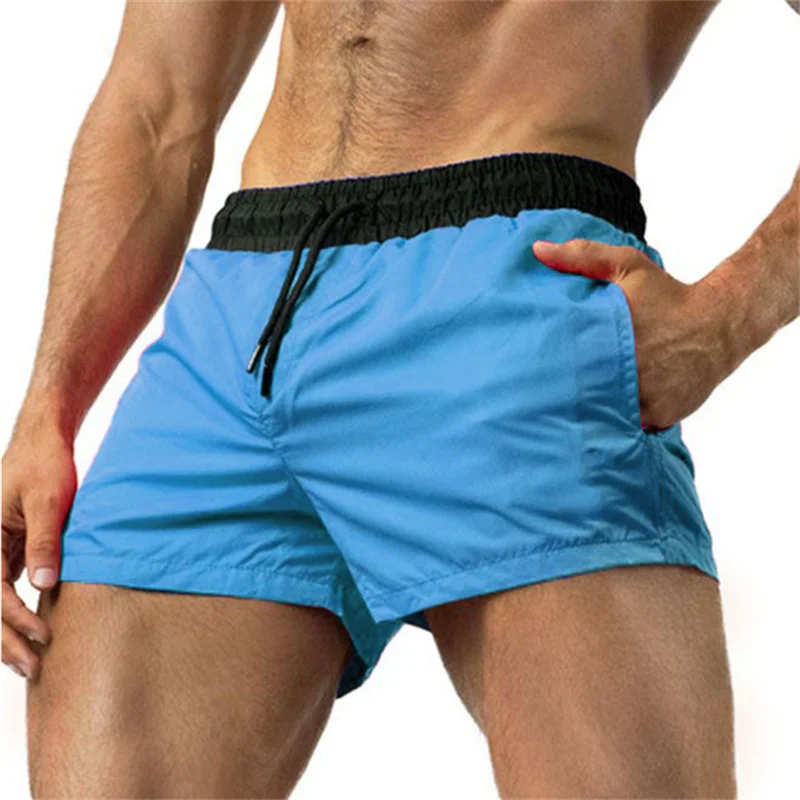 Pantalones de chándal para hombre, Shorts deportivos de secado rápido sin forro, ligeros con cinturón elástico, para gimnasio y playa, novedad de