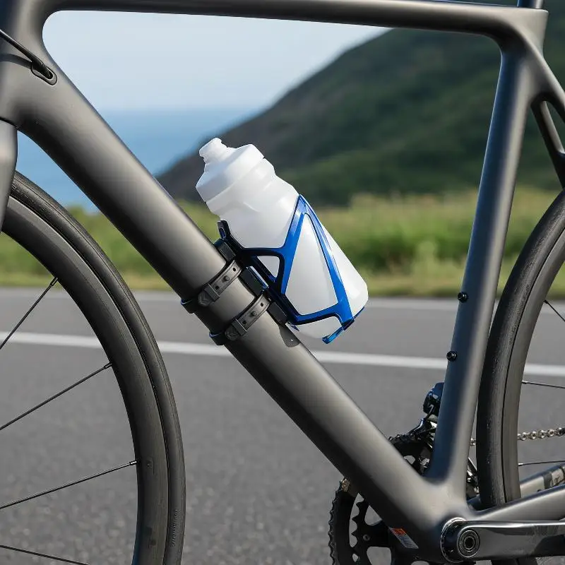Portable Drill-Free Silicone Bicycle Water Bottle Cage 1 Set Colorful Lightweight Cycling Holder for Travel Cycling