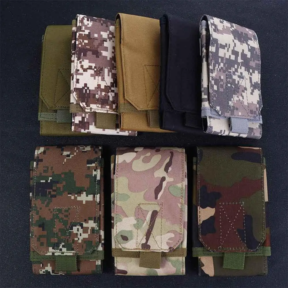 

Outdoor Mobile Phone Bag Functional Nylon Camouflage Bag Army Waist Bag Zipper Waist Pack Outdoor Belt Bag Waist Bag