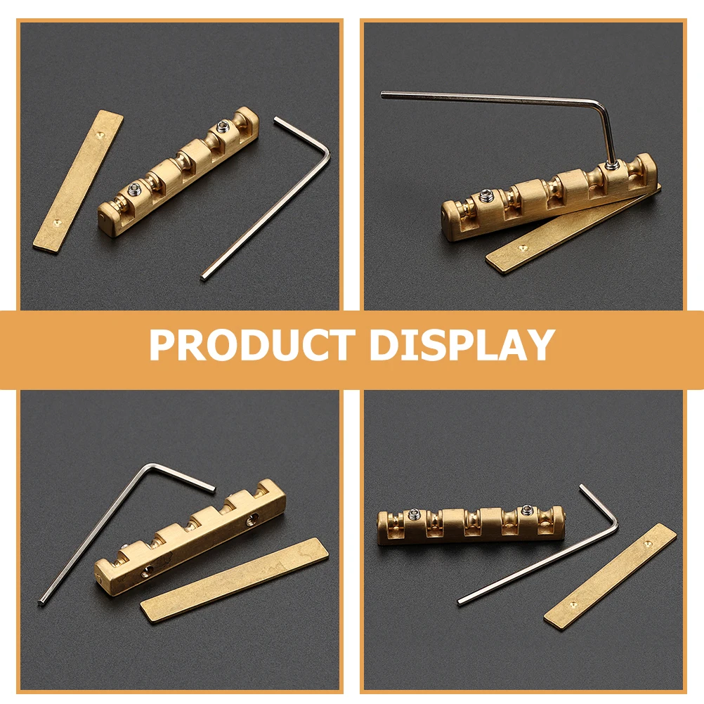 

1 set 1 Set Of Brass String Bridge Nut Replacement For Stringed Instruments Sturdy Wear-Resistant Durable String Accessories