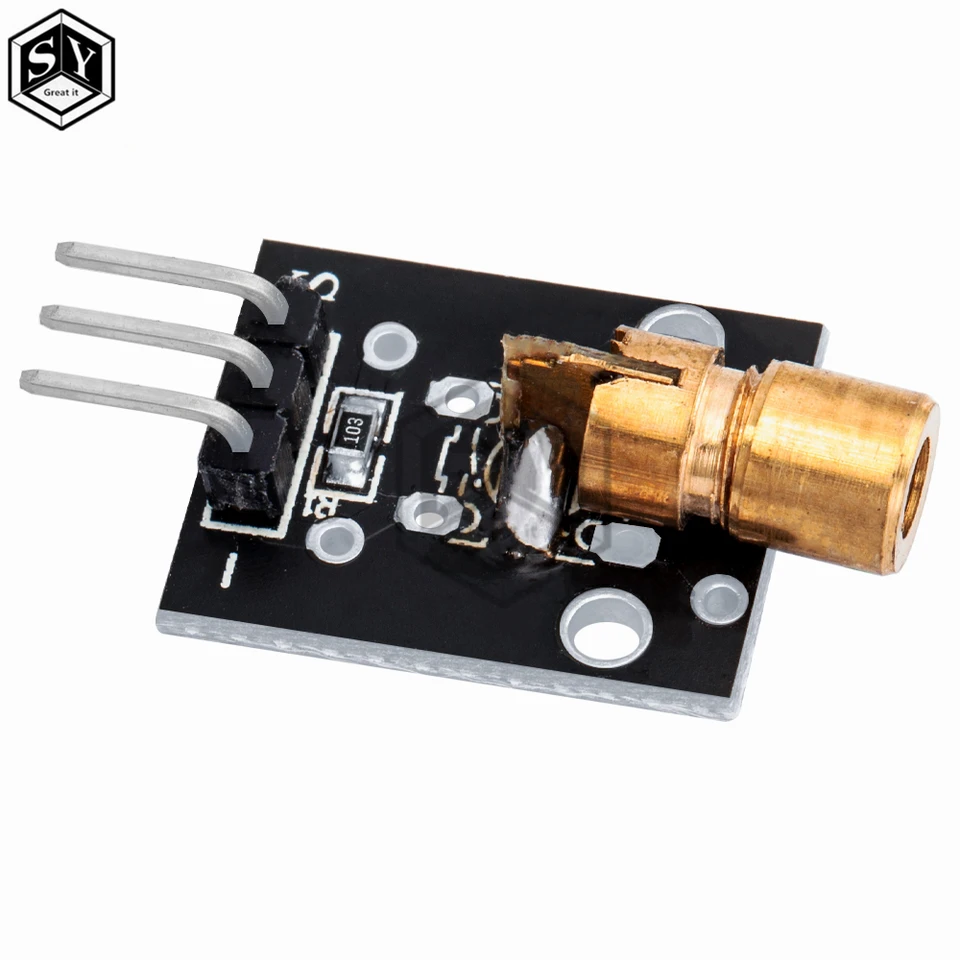 KIRO&SEEU 5pcs KY-008 5V Red Laser Dot Transmitter Module - Perfect For Arduino DIY Projects