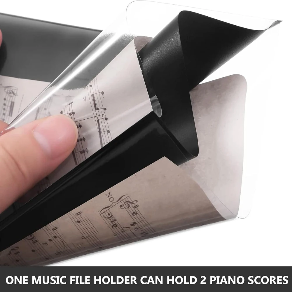 A79E-18 Pcs Flip Folder Pages Music Folder PVC Waterproof Double Sided Music Files Holder For Sheet (Double Side)