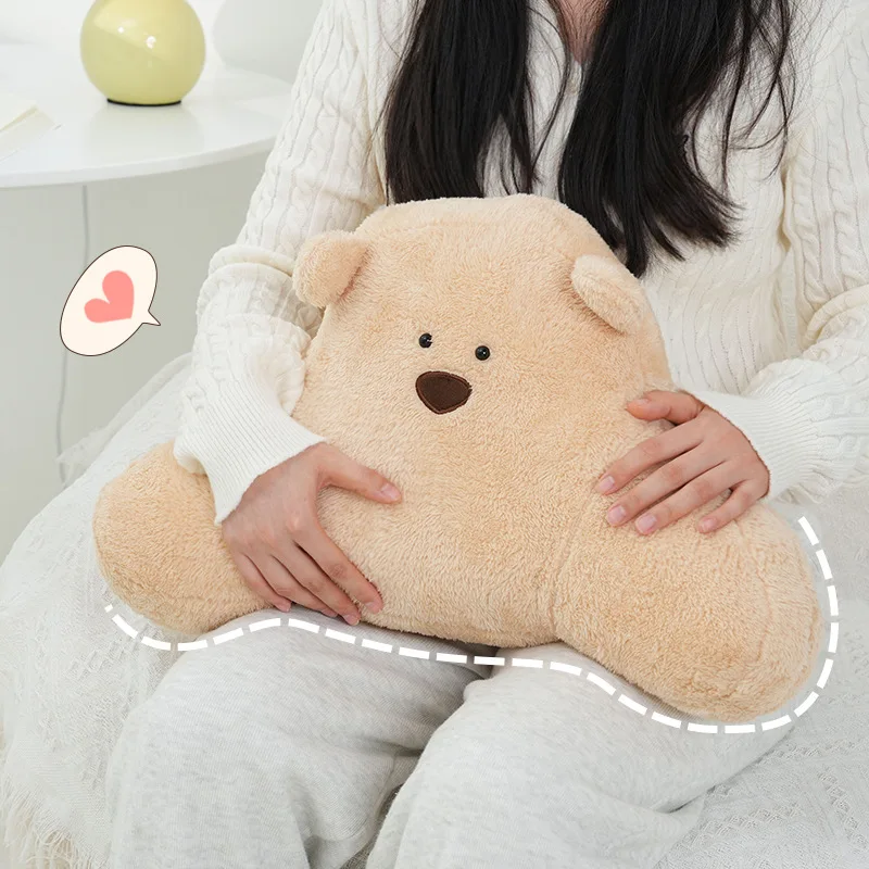 insWind Bejirog Bear Car Seat Cushion Long-Sitting Waist Support Cushion Cute Sofa Bay Window Backrest Headboard Waist Pillow