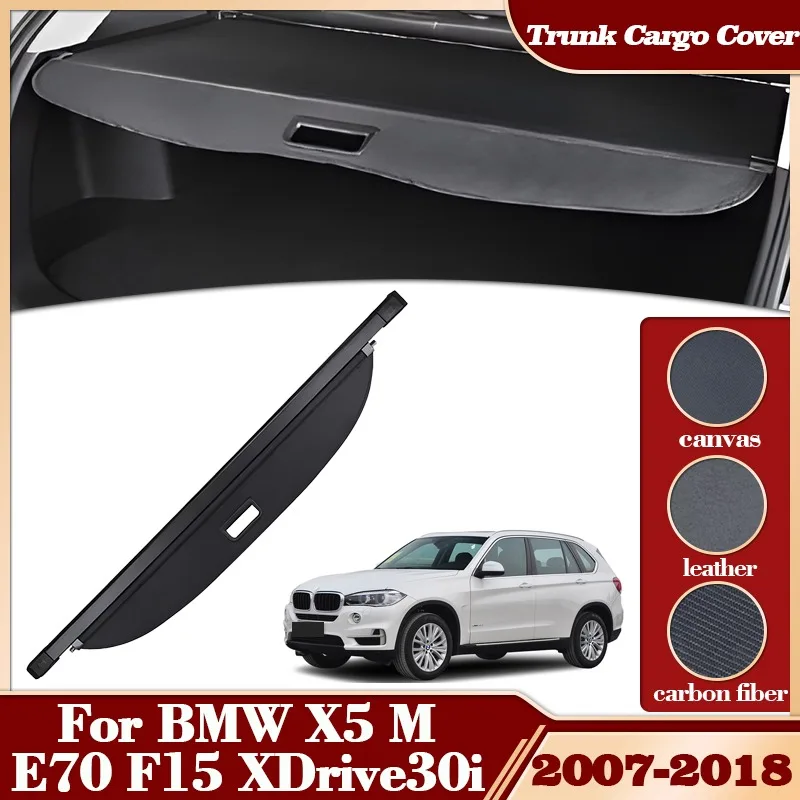 Couverture de coffre de voiture pour BMW X5 M E70 F15 XDrive30i 2007 – 2018, porte-paquets rétractable, rangement étanche, accessoire automobile stable