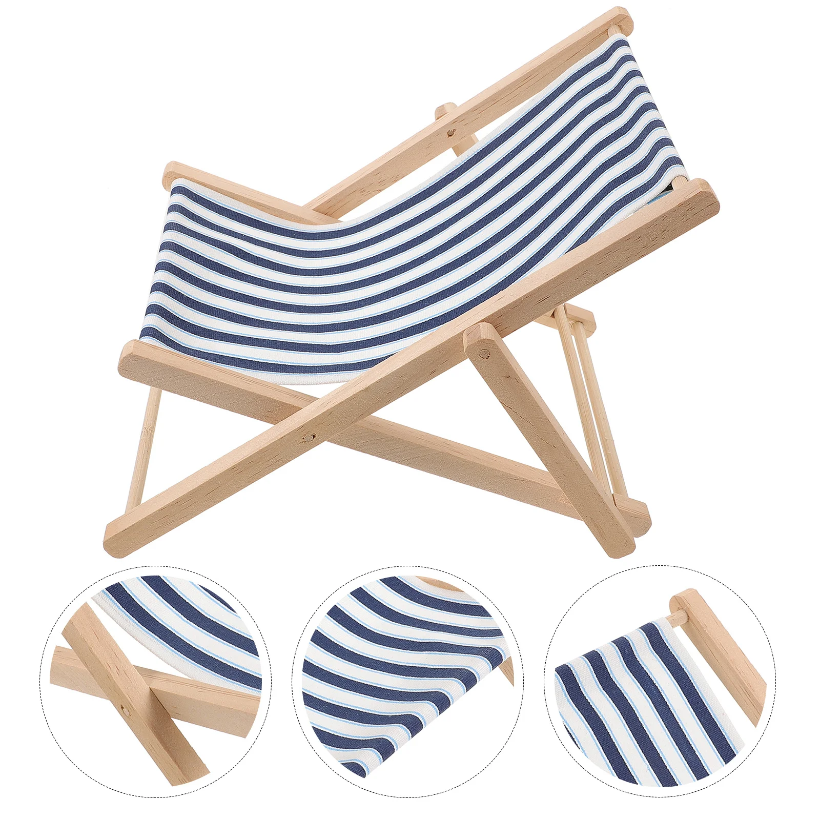 

Large Wooden Beach Chair Decor Mediterranean Style Home Desktop Adornment Chair Ornament For Living Room Indoor Outdoor