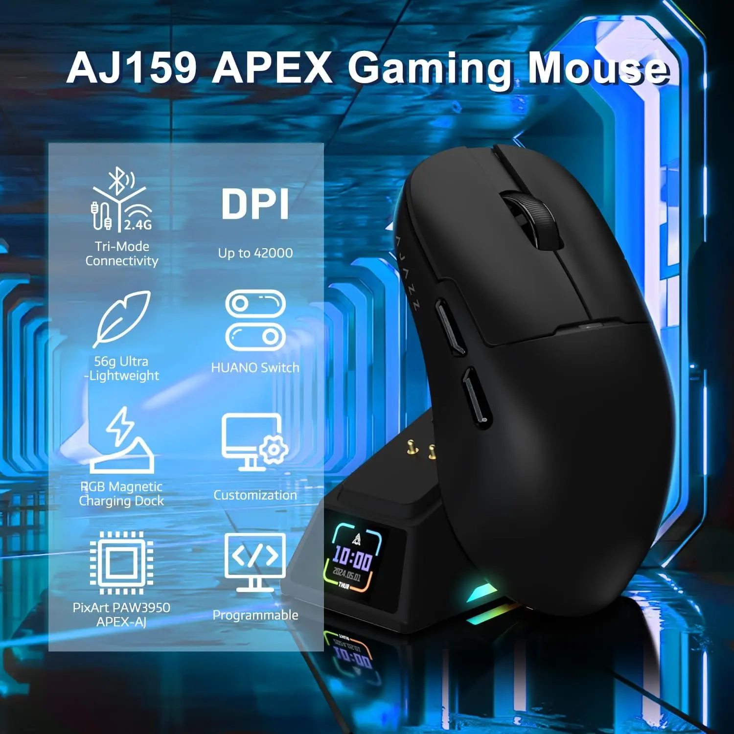 あっこ Amazon.com: ATTACK SHARK X Ajazz AJ159 Superlight Gaming Mouse