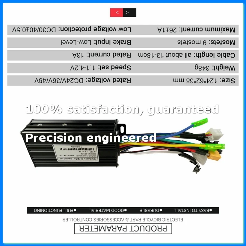 

24V 36V 48V 500W 750W Three-Mode 9 Tubes Brushless 26A Controller Throttle Brake Kit with LED SW900 Display E-Bike Parts-ABYS
