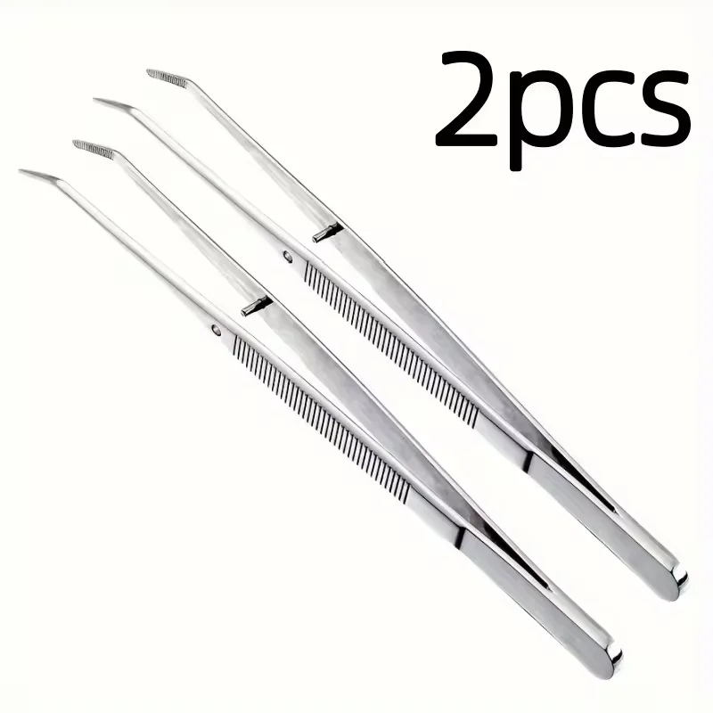 1/2pc de aço inoxidável pinças da arte do prego pinças de algodão dental rolo de algodão clipe de enchimento pinças fórceps médico cirúrgico