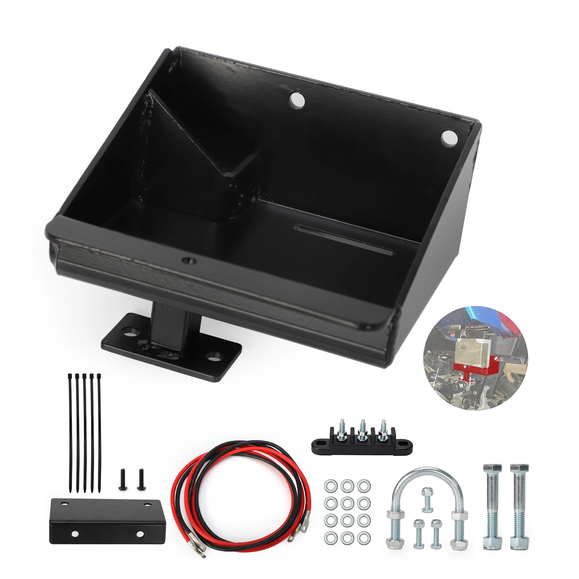 

1 Set Battery Relocate Box Battery Relocation Kit For Polaris 2014 2015 2016 2017 2018 2019 2020 Sportsman 450/570