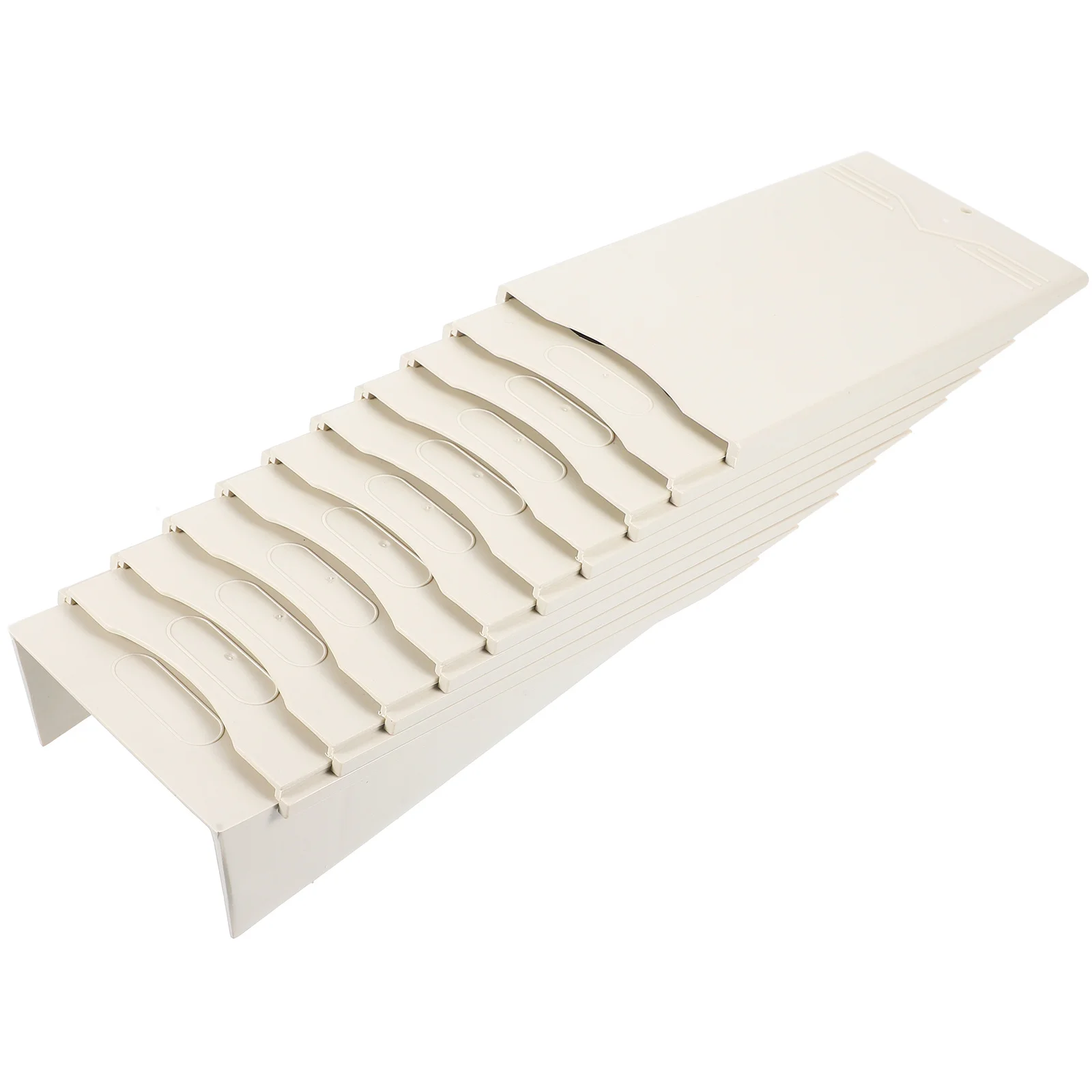 1pc Plastic Time Cards Holder Rack Multi-Grid Card Slot Organizer For Office Warehouse Storage Labels Management